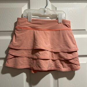 Athleta Girls Coral Peach Tiered Active Skort